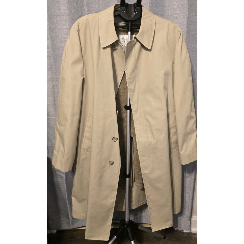 London Fog Beige Trench Coat‎ Men's 44 Long